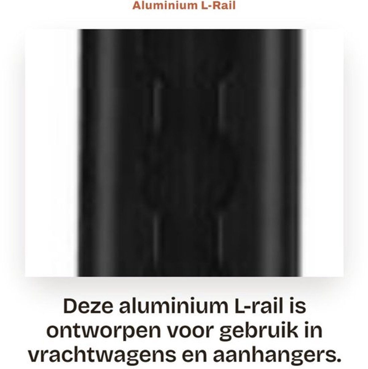 L-rail aluminium - geanodiseerd - voor vrachtwagens/aanhangers - verstelbaar - voorgeboorde gaten - 60 mm breed - Sjorrail