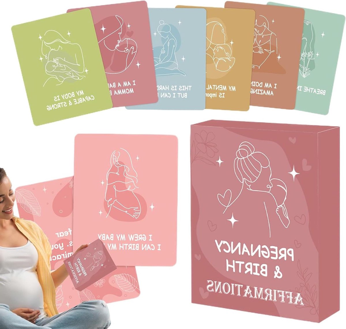 Affirmatiekaarten - Motivatiekaarten Positiviteit - Zelfvertrouwen Vergroten - Door Psychologen Geschreven - 8.8 x 11.5 cm - Enkel Kenmerk