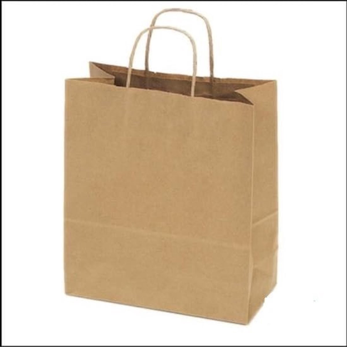 Draagtassen Extra Groot - Papieren Draagtassen - Kraft Papier - 100 Grams - 46 x 16 x 49 cm - Gedraaid Papieren Koord - Papieren Tassen