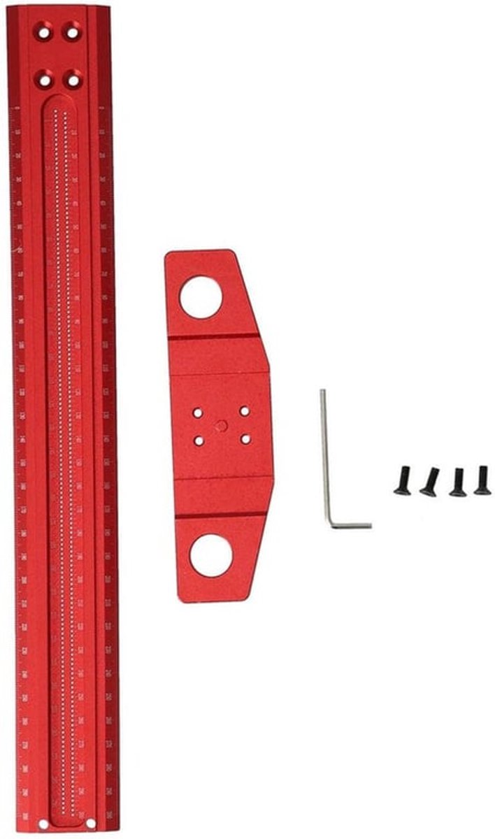 Aluminium Liniaal 300mm - T-type Meetinstrument - Hoekmeting - Positioneren - Anodized Aluminium - Lichtgewicht Ontwerp - Meetlat