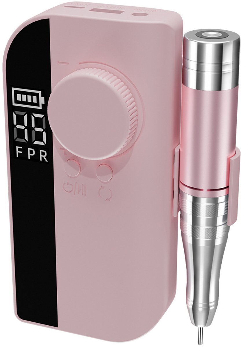 Nagelfrees – Elektrische nagelvijl – Manicure-instrument – ​​Nail-art-instrument- - Elektrische Nagelvijl - Nagelfrees -Manicure & Pedicure Set - HX-102 Roze [45.000 tpm] Standaardset: 6 freesbitjes