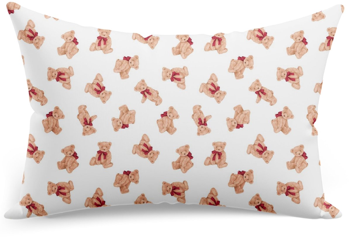 Kussenhoes 20 x 30 cm van 100% katoen met rits, geschikt voor kinderen