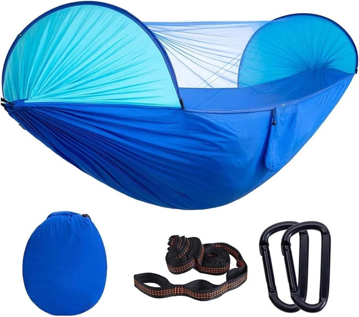 Camping Hangmat - Kampeerhangmat Boomriemen - Ontspannen Buiten - Met Klamboe - 290x140 Cm - Groen