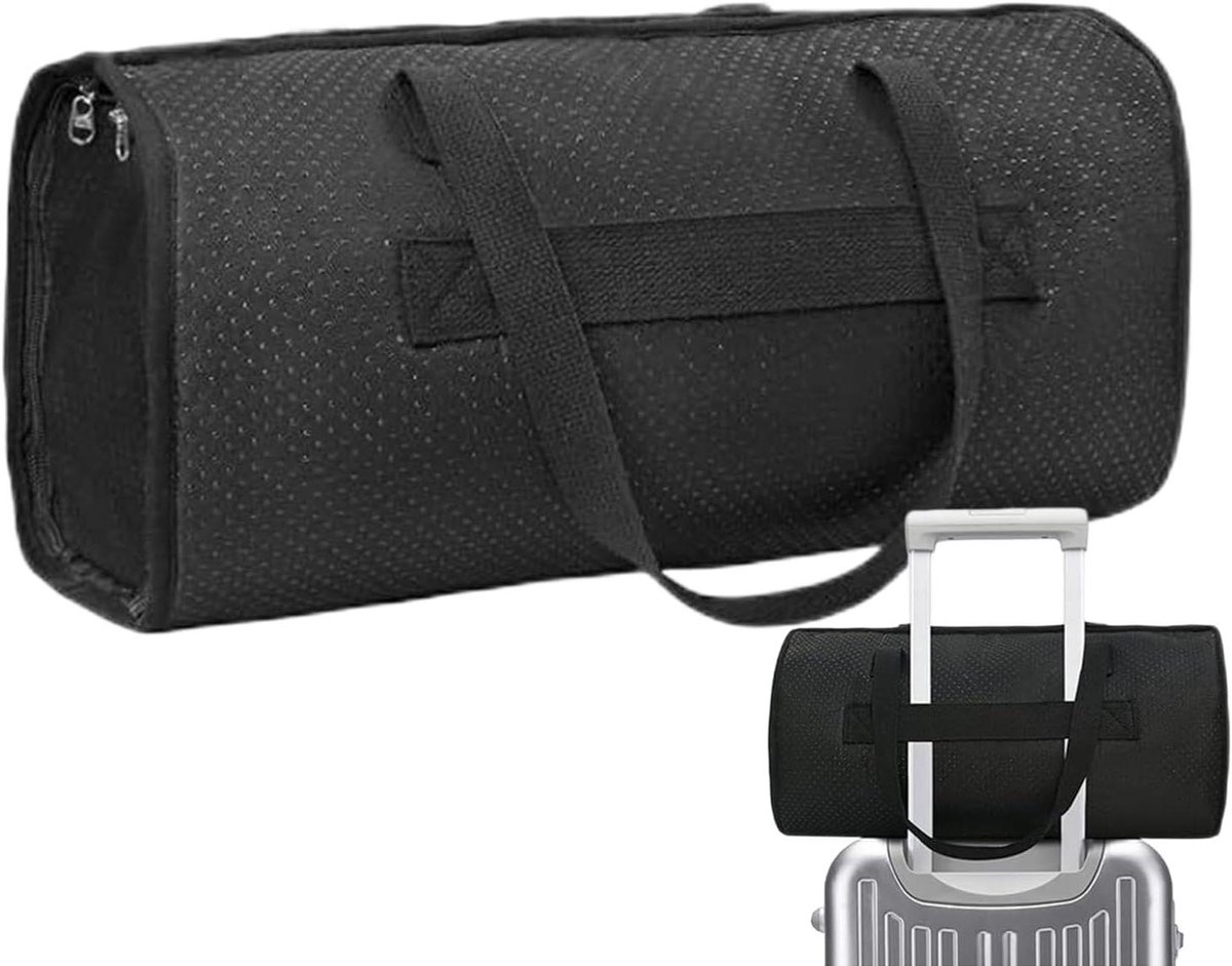 Peuter Vliegtuigbed - Reis slaapmat - Comfortabel reizen - Handbagage plunjezak - 76x43 cm - Zwart