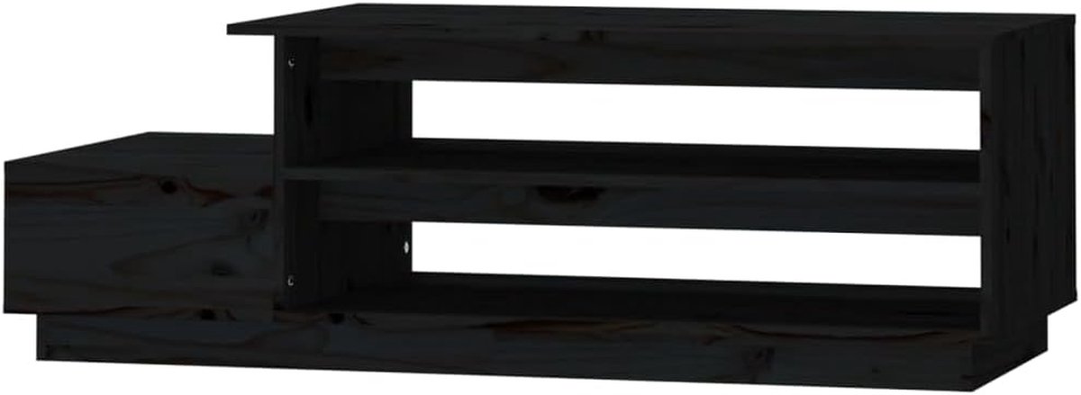 Salontafel Hout - Koffietafel Bijzet - Woonkamer Decoratie - Met Lade Opbergruimte - 120x50 cm - Zwart