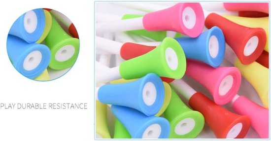 Set van 6 Golf Tees met Hanger en Riem, Ideaal voor Driving Range en Oefenmat, Duurzaam en Handig — afbeelding 4
