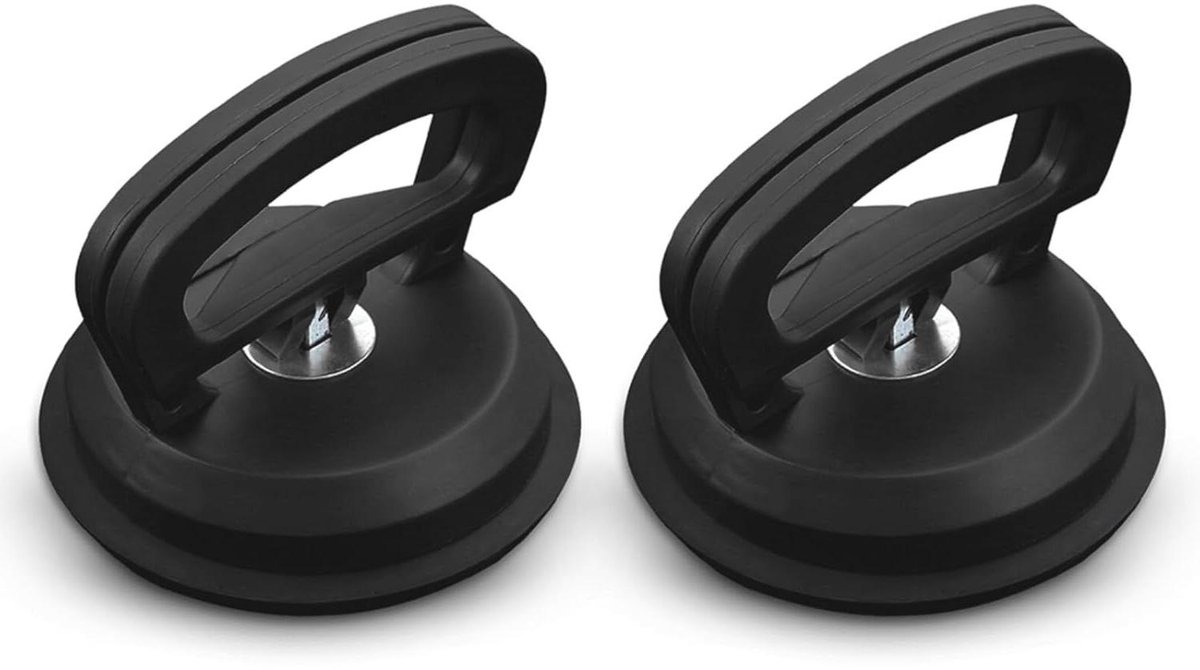 Zuignappen Set - Glaslifters - Materiaal Verplaatsen - Sterke Zuigkracht - 2 Stuks 118mm - Zwart
