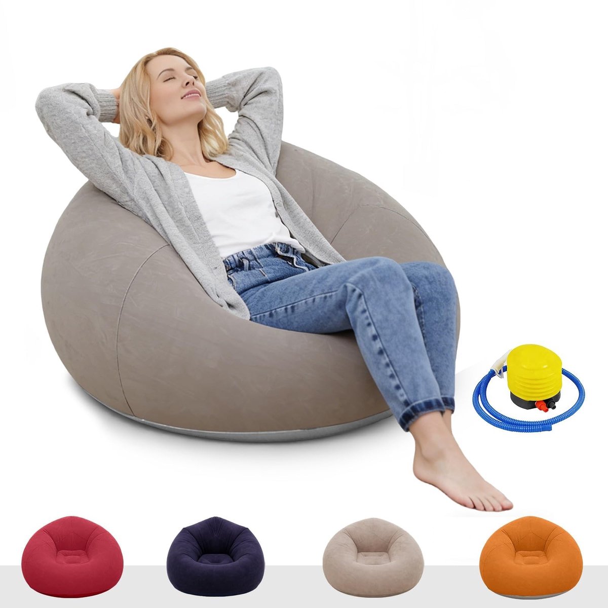 Omgoods - Opblaasbare Zitzak voor Comfortabele Ontspanning