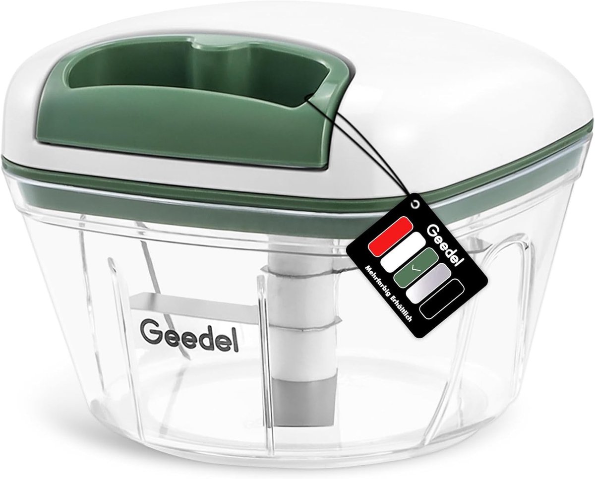 Eiersnijder hakmolen - Groen - 500 ml - Handmatige Groente- en Fruit Hakmolen - Voor Keukengebruik