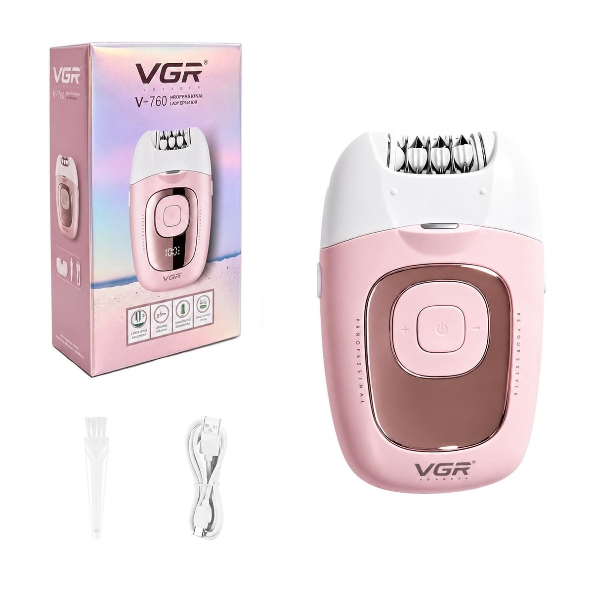 Omgoods - Draadloze Epilator voor Dames met 18 Pincetten