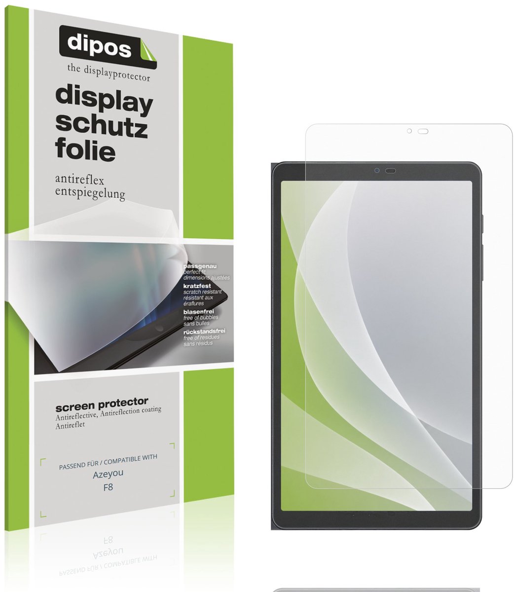 dipos – 2x Matte Beschermfolie geschikt voor Azeyou F8 | Krasbestendige & antireflecterende Screenprotector Ultra-Thin
