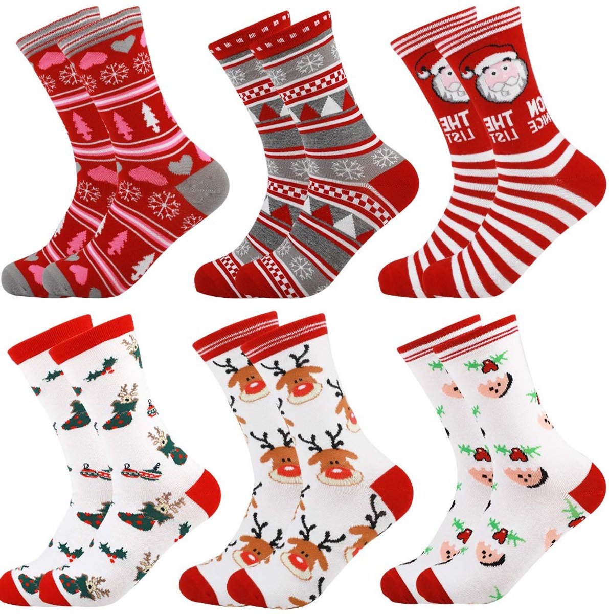 Omgoods - 6 Paar Warme Winter Sokken voor Vrouwen