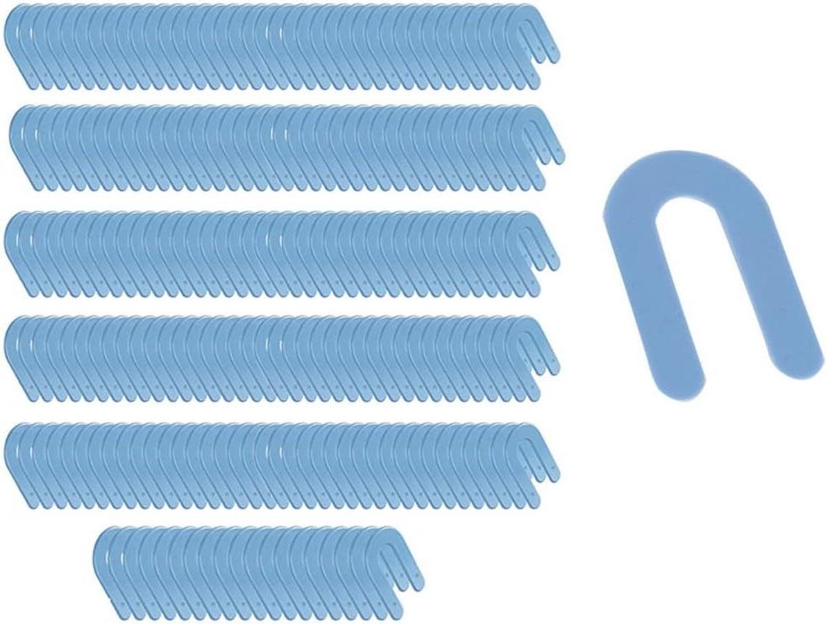 Tegelafstandhouders - Hoefijzer vulringen - Vloeren Egaliseren - U-vormig ontwerp - 300 stuks - Blauw