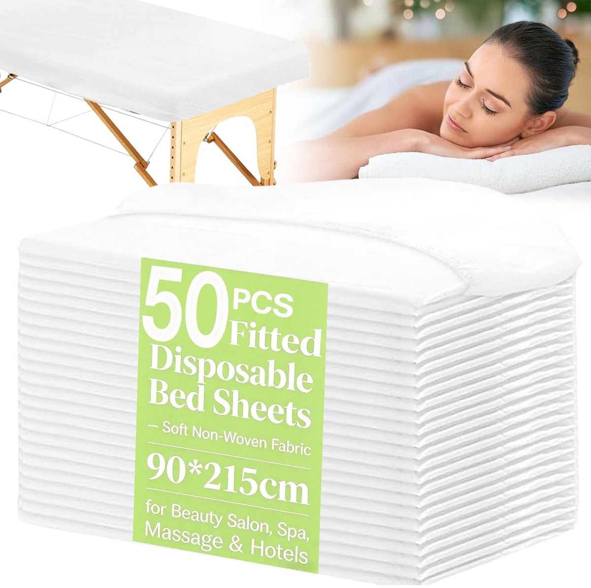 Omgoods - Wegwerp Massagetafellakens, 50 Stuks, Ademend