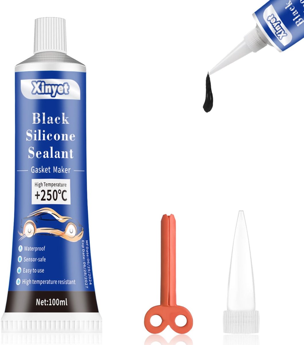Omgoods - Zwarte Hittebestendige Silicone Sealer voor Auto's