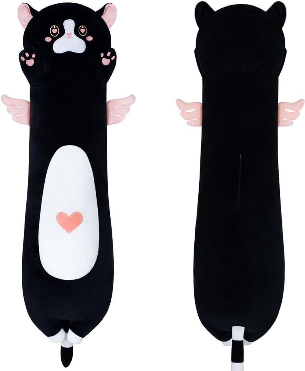 Verzwarings knuffel volwassenen - Angelpink - 70 cm - Pluche slaapkussen met katoenen vulling - Voor ontspanning en comfort