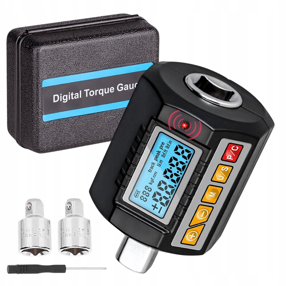 Digitale momentsleuteladapter met display - 4 eenheden, 3 modi