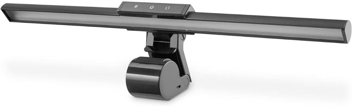 KIRA® Monitorlamp - Dimbare Monitorlamp voor Oogbescherming - Monitor Lightbar met Touch Bediening - Zwart - 9cm x 45cm x 3cm