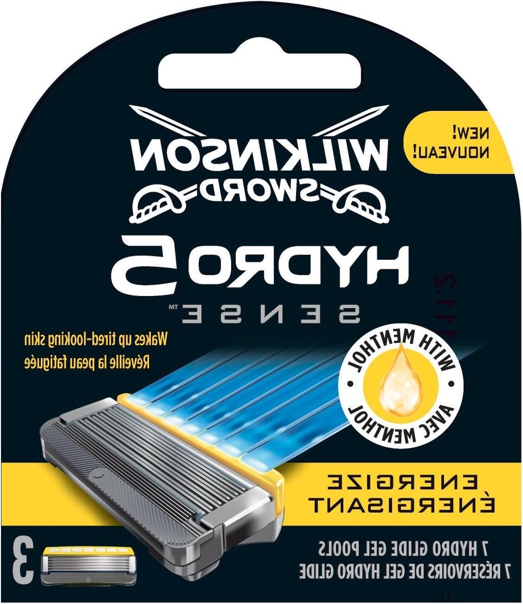 Scheermesjes - Reservemesjes - Glad Scheren - Hydraterende Gel - 5 Stuks - Blauw