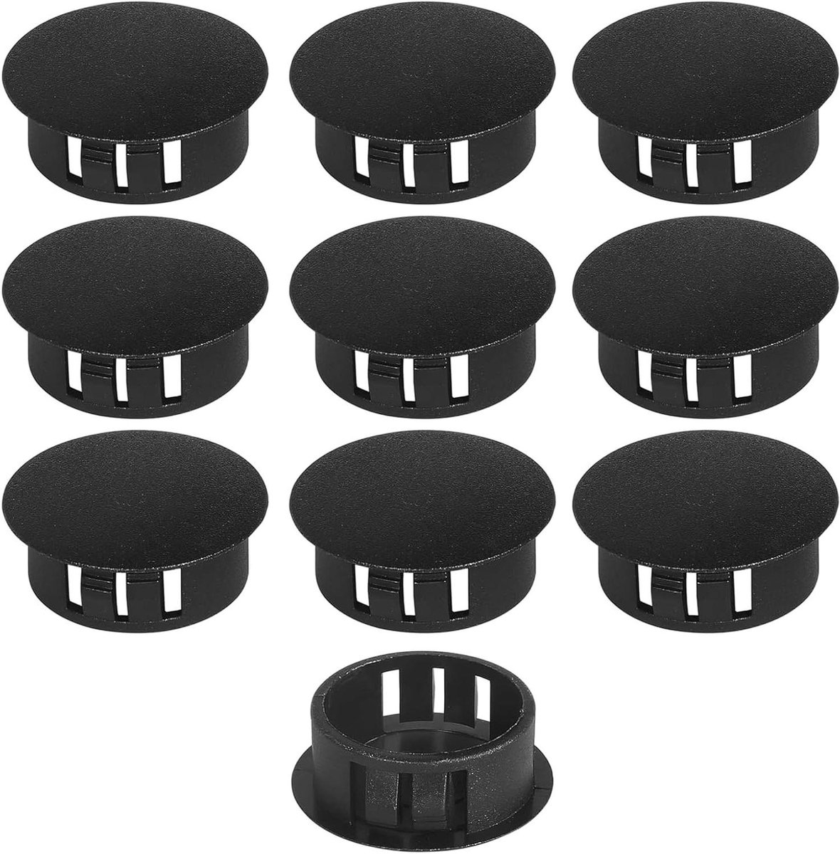 Afdekdoppen - Beschermdoppen - Meubels Beschermen - Stevige Bevestiging - 12 mm - Zwart