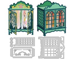 3D Retro Kast Snijmallen van Koolstofstaal voor Scrapbooking en DIY Ambachten - Perfect voor Wenskaarten en Cadeaus