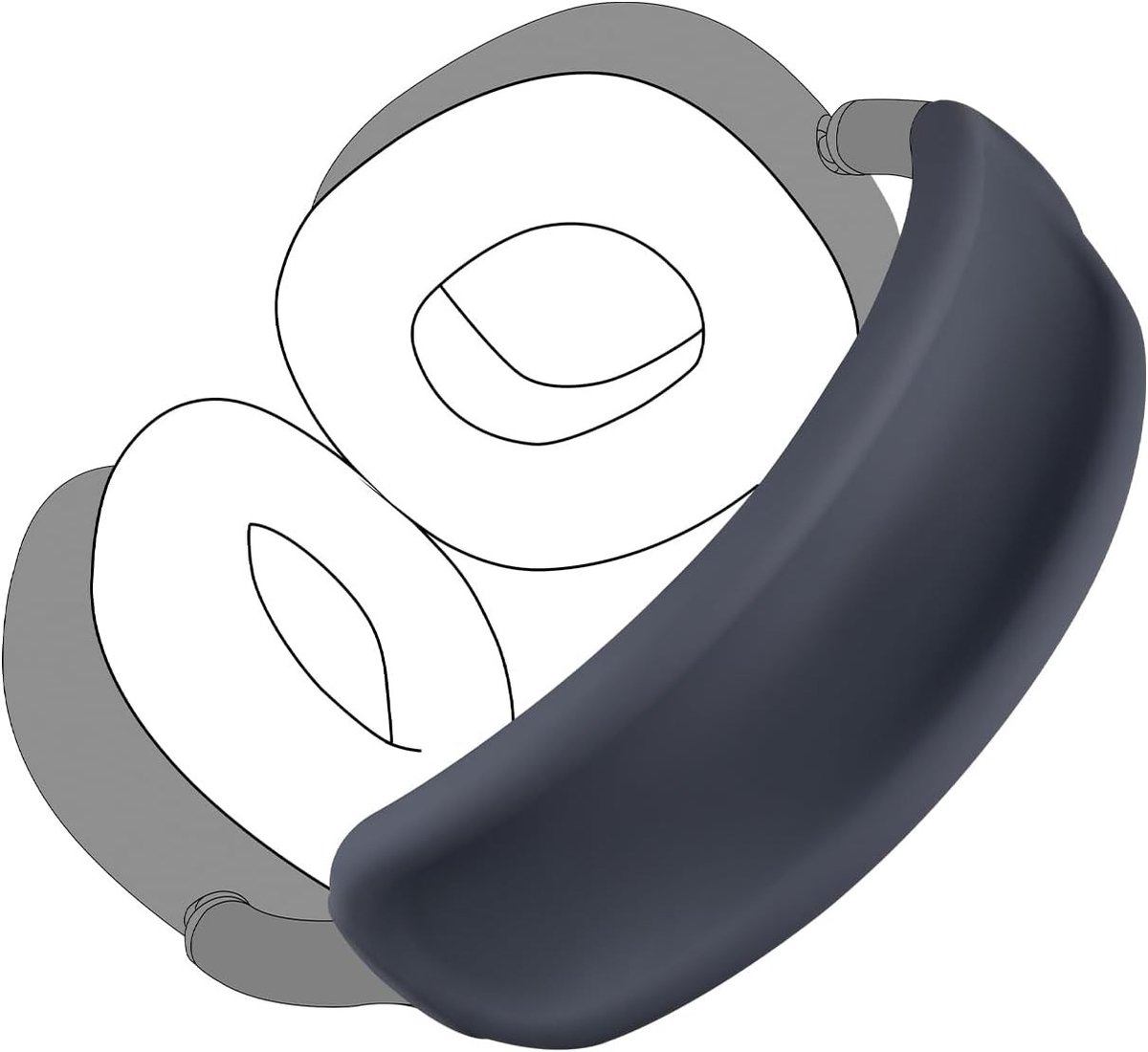 Verbeterde Hoofdbandbeschermer voor AirPods Max - Zweetbestendig, Volledige Bescherming voor Sport en Fitness, Eenvoudig Te Demonteren