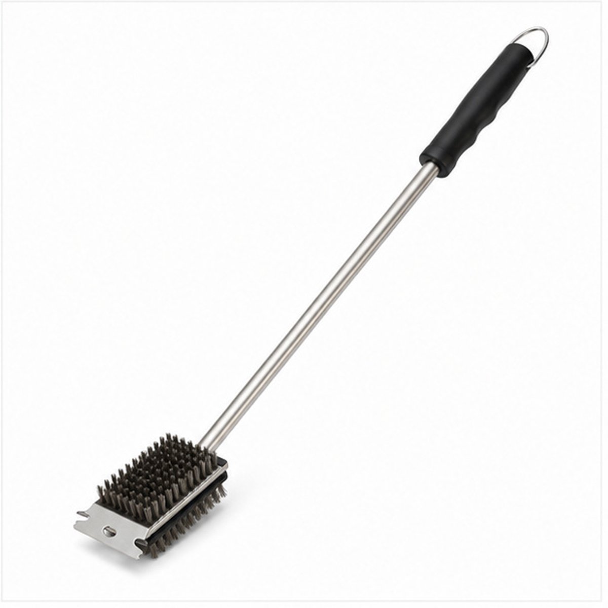 BBQ-borstel 50 cm - Grillborstel met schraper en ophanglus