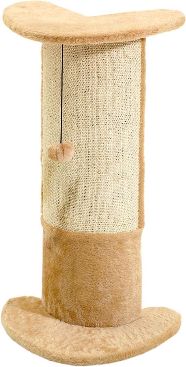 Hoek Krabpaal - Krabmeubel Kat - Krabbelen en Spelen - Ruimtebesparend Hoekmodel - 3.81 Kilogram - Beige