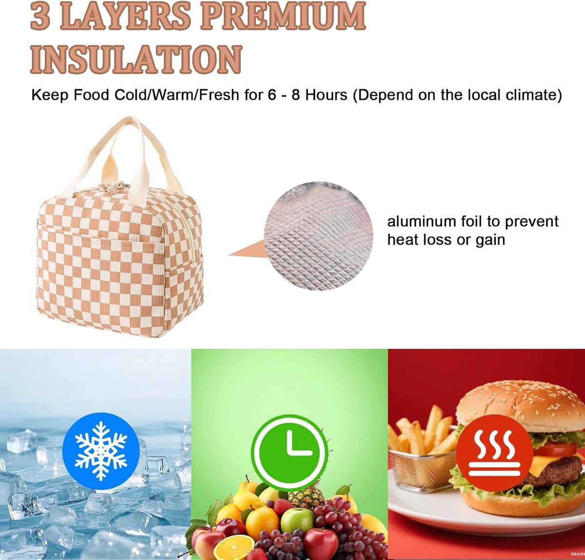 Isolerende Lunchtas voor School, Strand en Picknick - Herbruikbare Koeltas met Bloemenpatroon, Ideaal voor Voedsel en Dranken