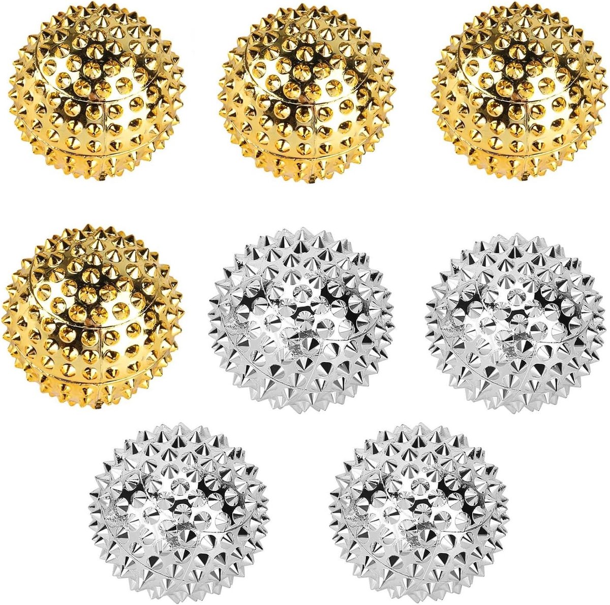 Massageballen Set van 8 Stuks - 3.2cm Spiky Ball voor Stressverlichting, Ontspanning en Hand- en Voetmassage