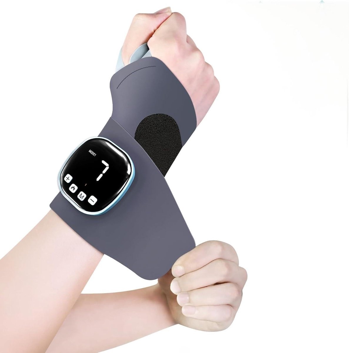 SnelShoppen - EMS Pols Massager, Draadloze Hand Massager met Warmte, 6 Modes/19 Intensiteiten, Ondersteuning voor Peesschede en Carpaaltunnelsyndroom,