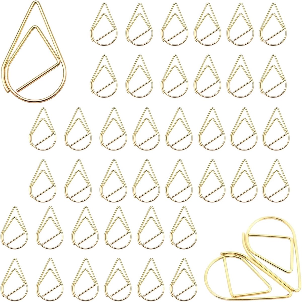 200 Stuks Gouden Paperclips in Druppelvorm voor Boeken, Notities en Foto's | Kantoorbenodigdheden, Schoolartikelen, Creatieve Organisatie