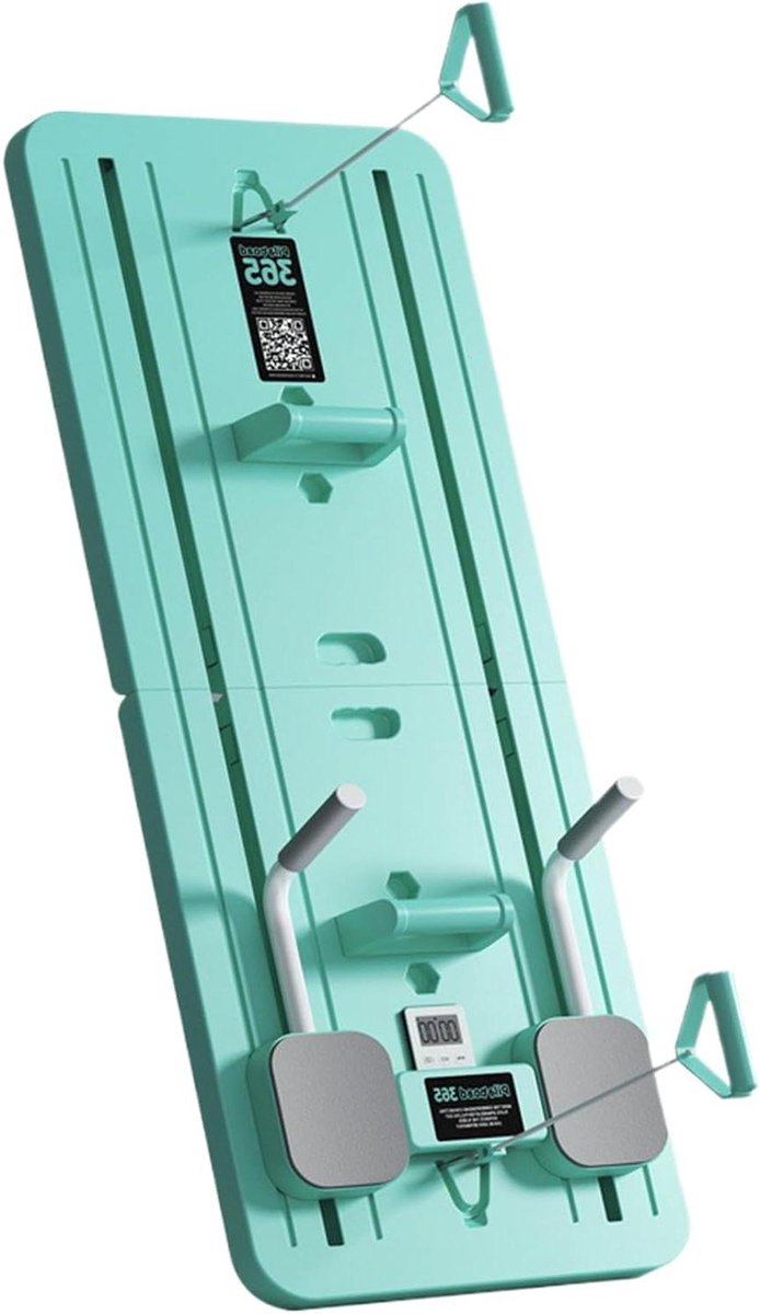 Pilates Reformer Board - Fitness Plank - Kerntraining Thuis - Multifunctionele AB-trainer - 106 x 41 cm - Groen