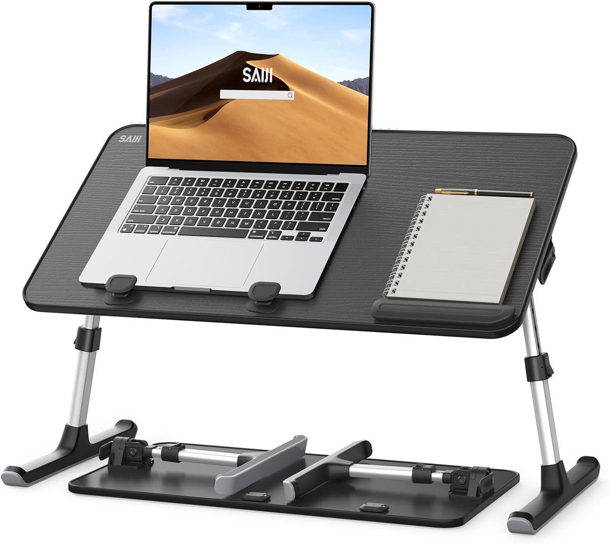 Bedtafeltje voor op bed - Zwart - 20,5 x 30 cm - Verstelbare Opvouwbare Laptoptafel - Voor Thuisgebruik