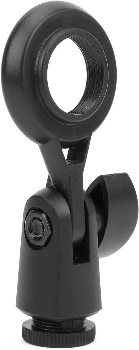 Microfoonhouder - Microfoonstandaard Adapter - Opnamestudio Gebruik - Anti-vibratie Montage - 9x9x4 cm - Zwart