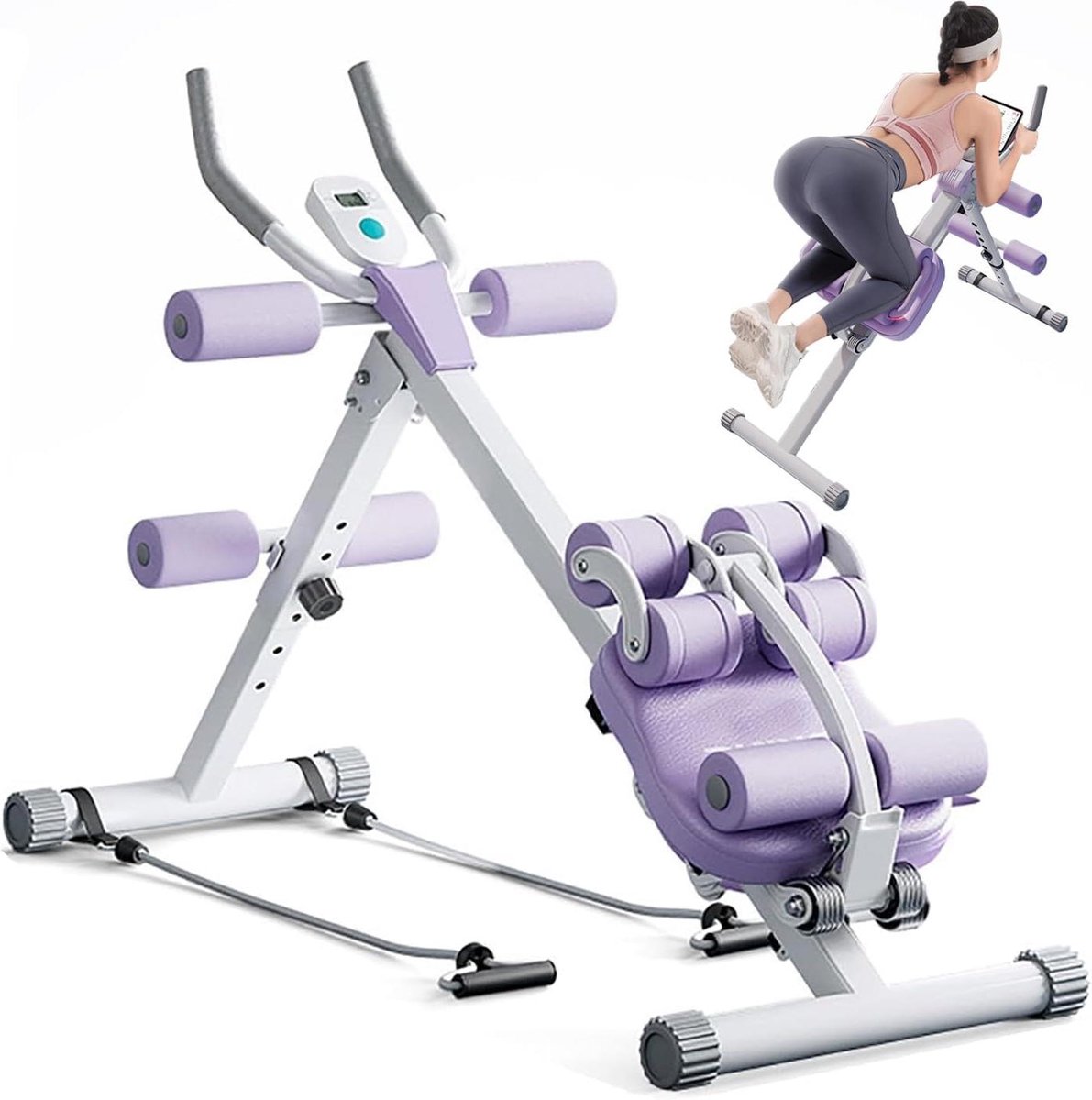 Buikspier Trainer - Fitnessapparaat - Full Body Training - Zelf Herstellend - 150 kg Capaciteit - Zwart