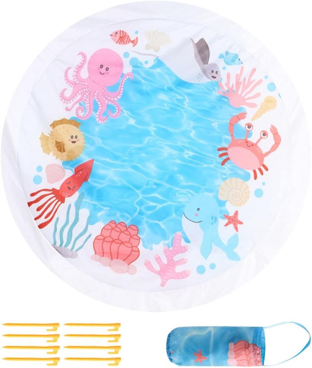 Baby Strandbad - Opblaasbadje Mat - Buitenspelen Waterpret - Antislip Bodem - 140x140 cm - Niet gespecificeerd