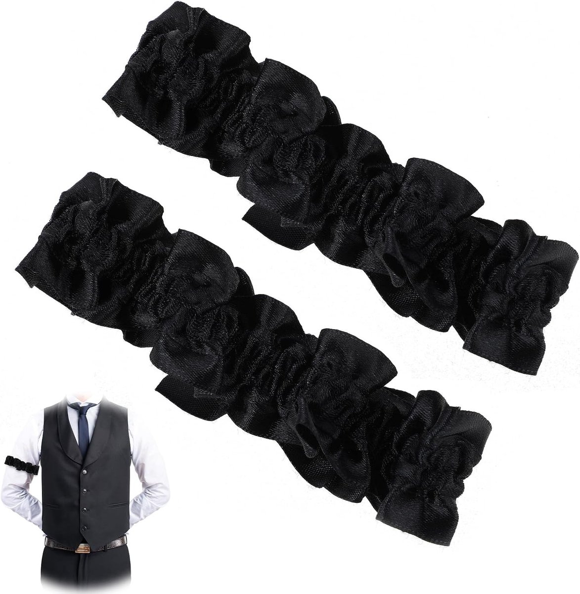 1 Paar Arm Garter voor Mannen en Vrouwen - Antislip Shirtbanden voor Kostuums en Feestjes - Vintage 1920s Stijl