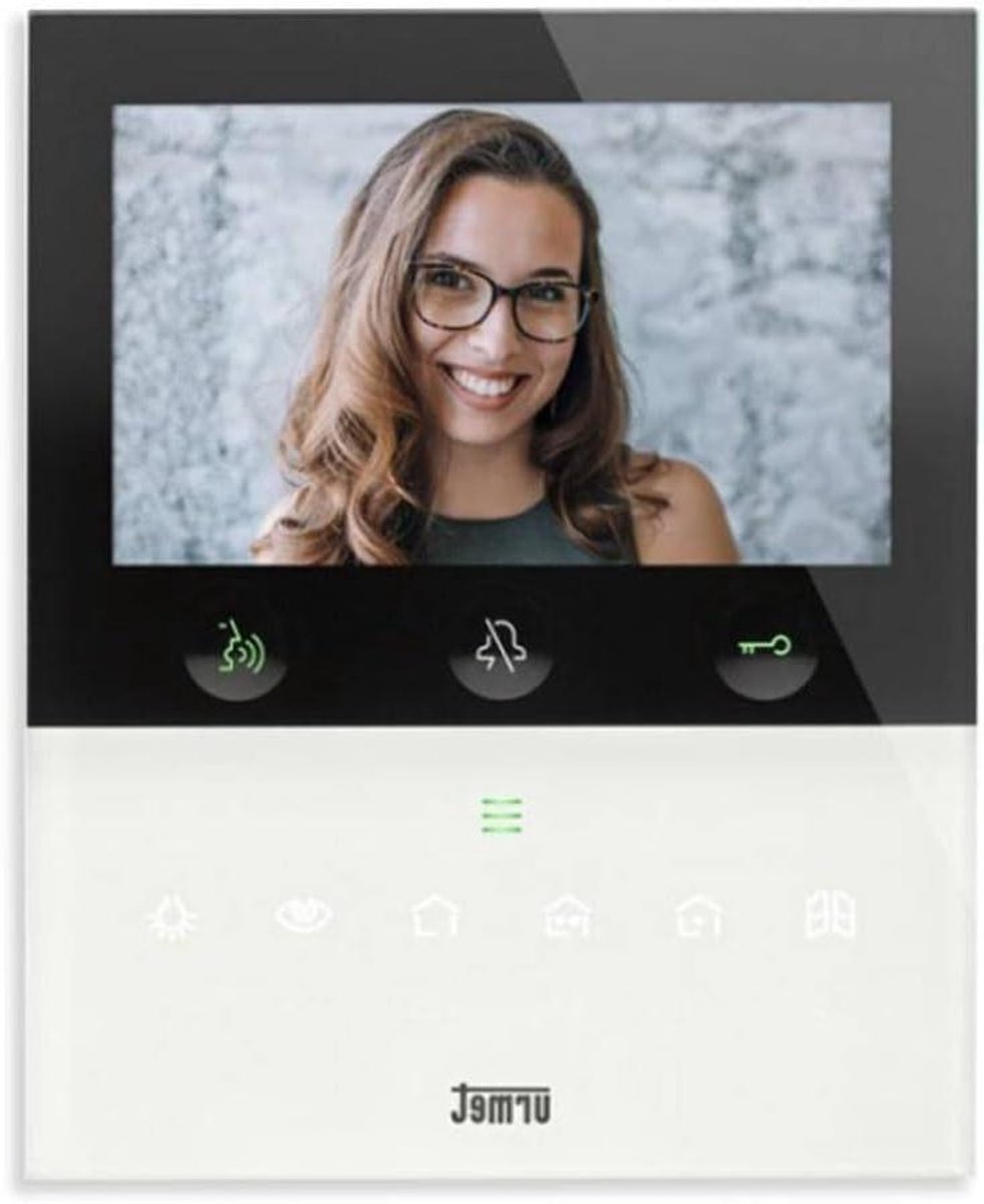 Video Intercom - Deurcommunicatie Systeem - Veilige Toegang - Spraakgestuurde Bediening - 5 Inch Scherm - Wit