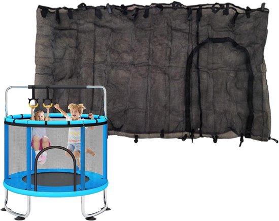 Trampoline Veiligheidsnet - Beschermnet Omranding - Veilig Springen - UV-bestendig Scheurbestendig - 1.2 meter - Zwart