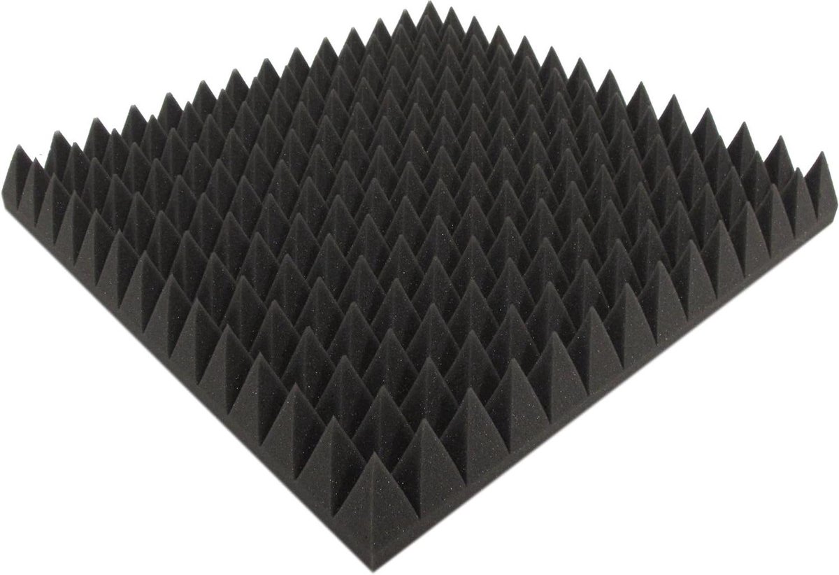 Akoestisch Schuim - Geluidsisolatie Platen - Geluidsverbetering Ruimte - Brandvertragend Materiaal - 5 m2 / 20 stuks - Antraciet