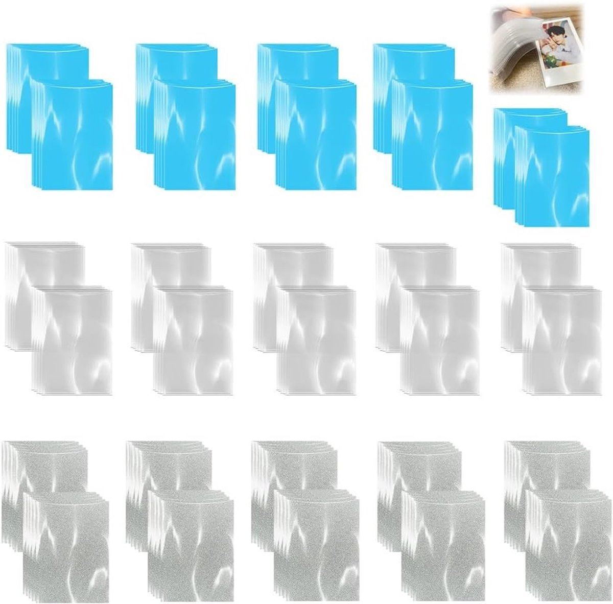 150 Stuks Hard Plastic Beschermhoezen voor Baseball Cards - Transparante Bescherming voor Speelkaarten en Handelskaarten (58 x 90 mm + 64 x 90 mm)
