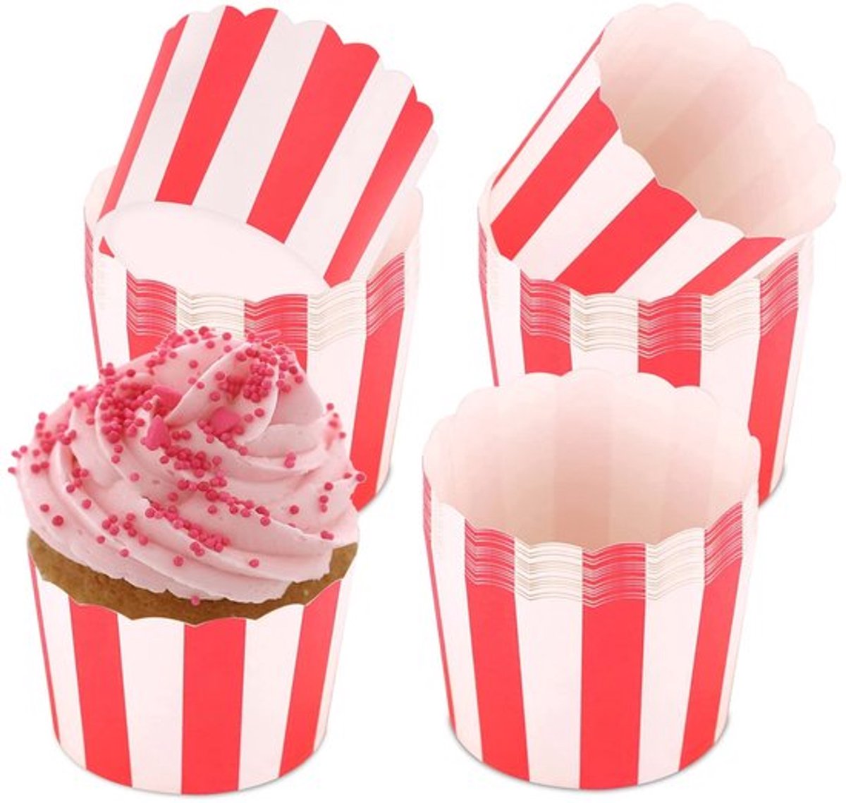 Muffinvormpjes Set van 50 - Mini Muffinvormpjes - Hittebestendig tot 200 °C - Voedselveilig Papier - Ideaal voor Feestjes - Gemakkelijk in Gebruik - Cupcakevormpjes