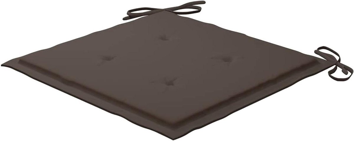 Tuinstoel Kussens - Stoelkussens Zitkussens - Buiten Zitten - Universeel Ontwerp - 50x50x4 cm - Taupe