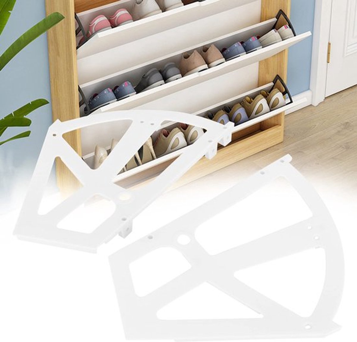 Lade Scharnieren - Kunststof Scharnieren - Draaibare Hardware - Opvouwbaar Schoenenrek - Kledingkast Scharnieren - Geschikt voor Lade - Kastscharnieren