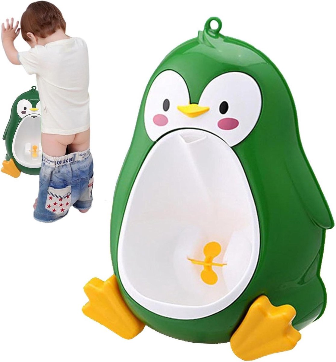 Potty Training Urinal - Kinder Urinoir Jongens - Zindelijkheidstraining - Draaiende Windmolen - 37x16.5x22cm - Blauw