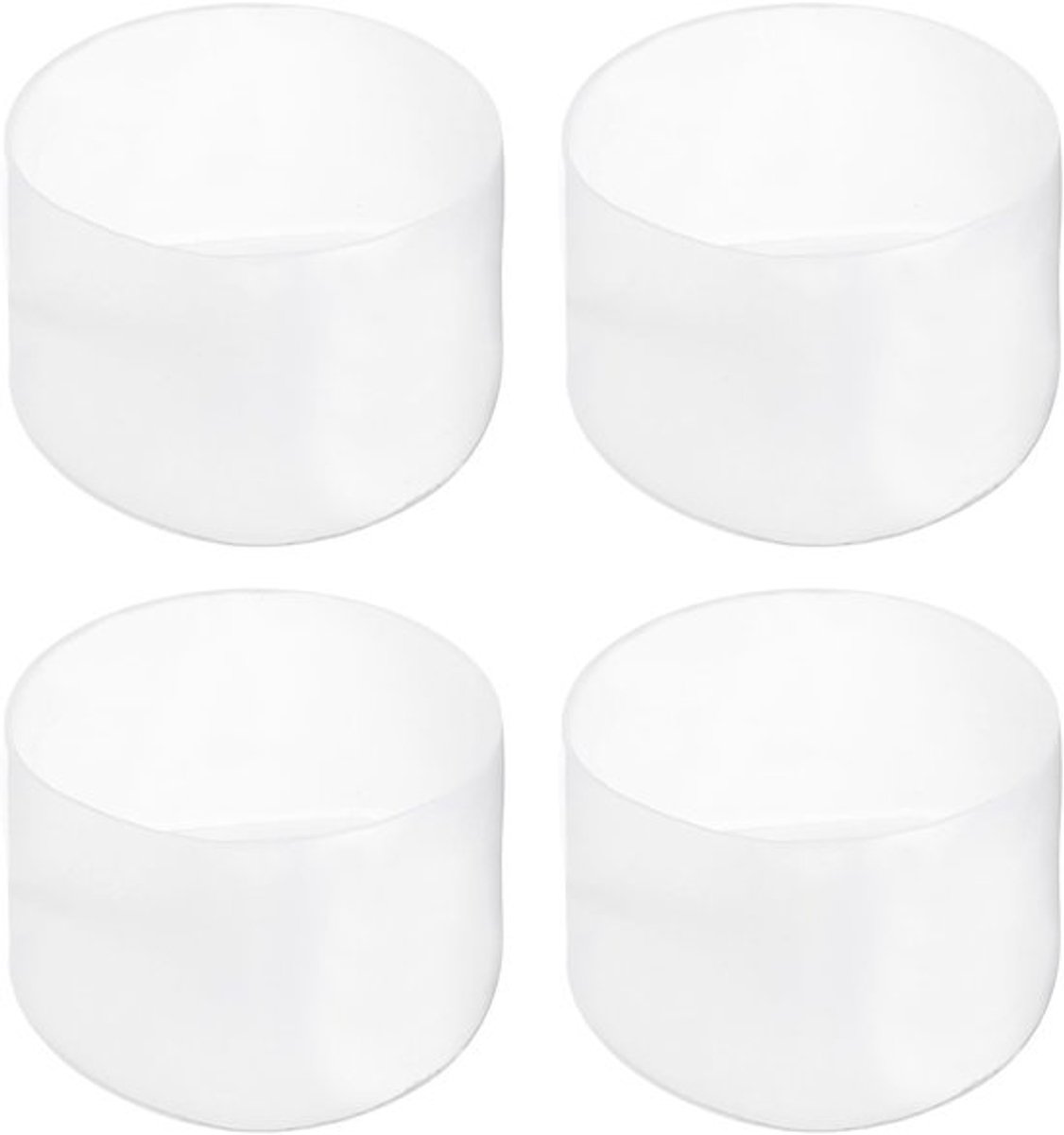Eindkappen 4-pack - Rubberen Beschermkap - Schroefdraad Protector - Transparant - 60mm Binnendiameter - Slijtvast en Isolerend