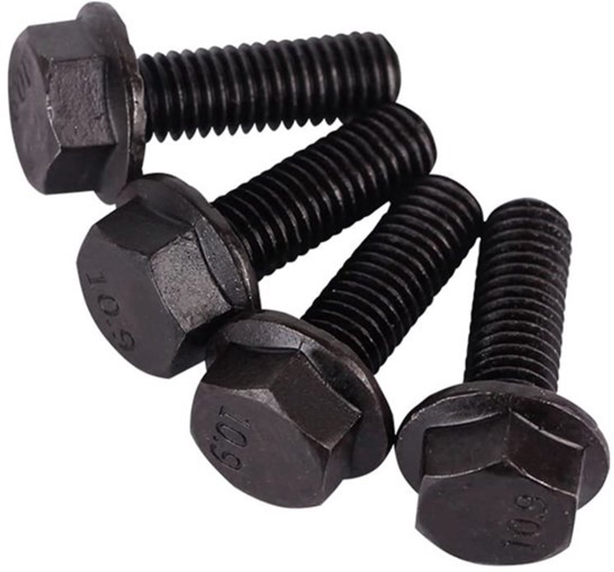 Zeskantschroeven met flens - Gelegeerd Staal - Volledige Schroefdraad - M8x16mm - 10 Stuks - Hoge Treksterkte - Flensbouten