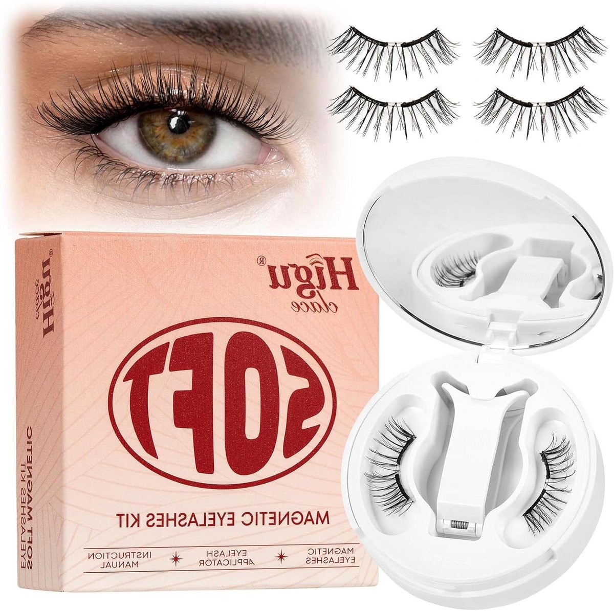 Magnetische Wimpers - Wimper Sets - Make-up Aanbrengen - Zonder Lijm - 79 x 78 x 27 cm - Natuurlijk