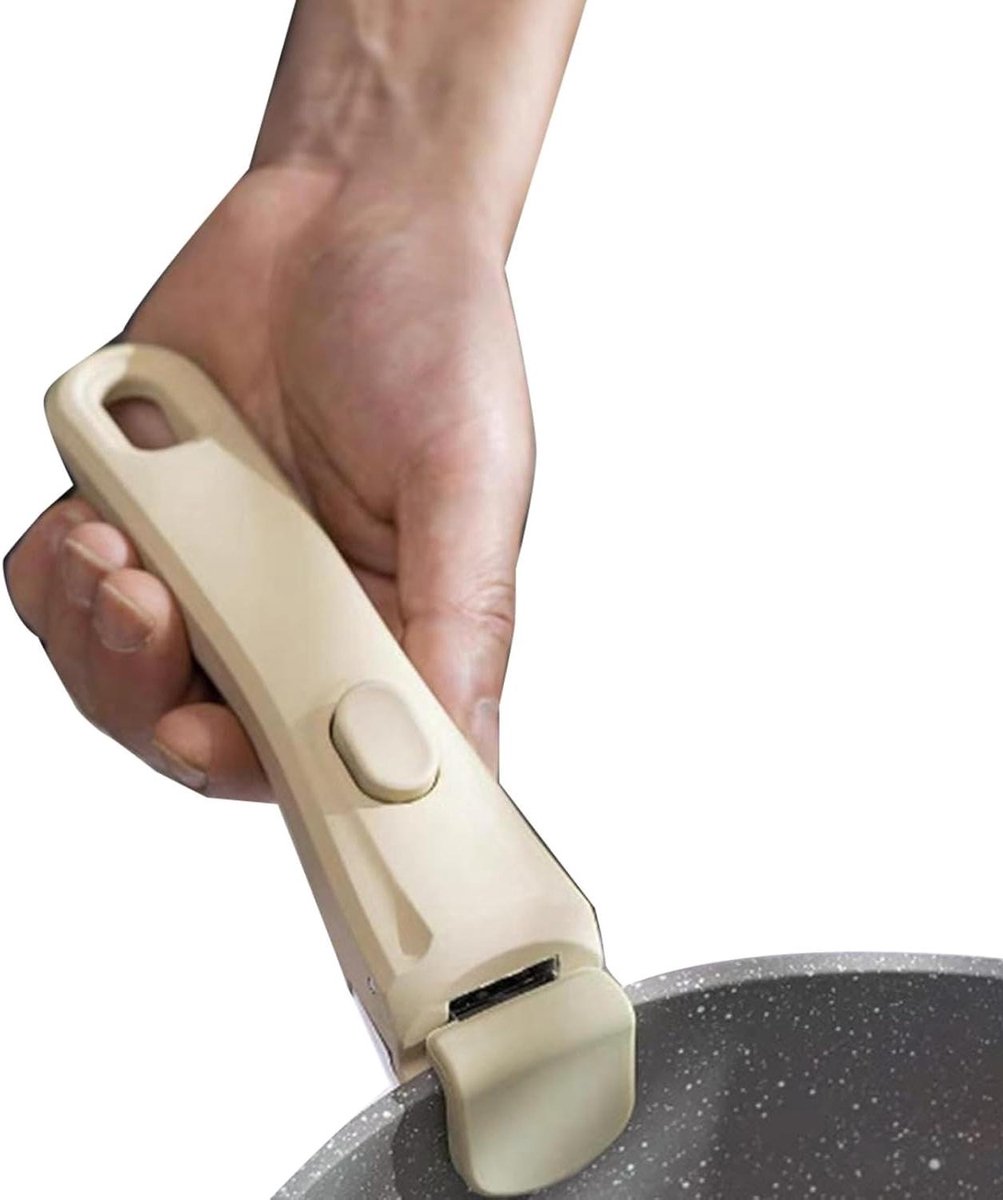 Afneembare Pannengreep - Universele Keukenaccessoire - Veilig Koken - Ergonomisch Comfort - 19 x 32 x 28 cm - Wit